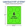 Avery Decorative Edge Multipurpose Labels, 2-1/2" x 2-57/64", Neon Green, 60/Pack (94121)~#|#~7740F1C3-B9C3-4D79-9FC515C28B0201F6_sc7