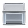 Iris Stackable Plastic Storage Bin with Drawer, Gray, 5/Pack (500162)~#|#~77427D1F-C0C3-4CCE-B50F99A95F753A8D_sc7