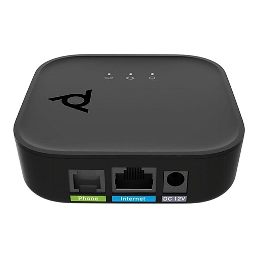Poly ATA 400 1FXS Telephone VoIP Adapter, Black (8F3H4AA#ABA