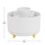 Mind Reader 5-Compartment Rotating Plastic Pen Holder, White (SPINPEN-WHT)~#|#~77456C43-5A2D-439A-A750E193FF3ED22B_sc7