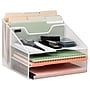 Mind Reader 5-Compartment Metal Mesh File Organizer, White (MESHBOX5-WHT)~#|#~77466B4D-334D-4FD4-8D2A4BAF0D0F6536_sc7