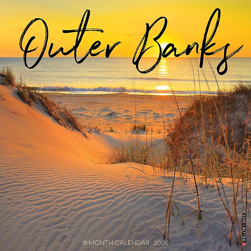 2026 Willow Creek Outer Banks 12" x 12" Monthly Wall Calendar (52242) image 1