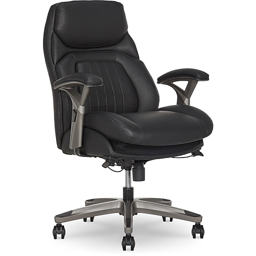 La-Z-Boy Caelan Ergonomic Faux Leather Swivel Task Chair, Black