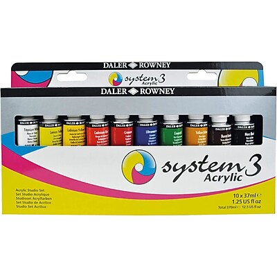 Daler-Rowney System3 - Pinceau Série SY55 - Synthétique - Forme Plate Manche Court