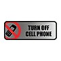 Cosco Turn Off Cell Phone Policiy Signs, 3" x 9", Silver (098211)~#|#~77520DCE-6271-43BA-8B88864B4522EF3A_sc7