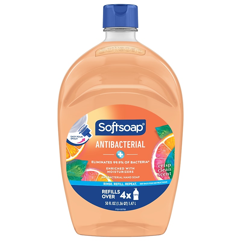 Softsoap Antibacterial Liquid Hand Soap Refill, Crisp Clean Scent, 50 oz. (61048277) image 1