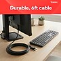 Staples TECH 6 ft. DisplayPort to DisplayPort Audio/Video Cable, Male to Male, Black, 10/Pack (ST62475)~#|#~7759A80D-0E45-415F-919AA00BE4A39191_sc7