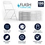 Flash Furniture HERCULES Plastic Folding Chair, Premium White, 120/Pack (120LEL3WHITE)~#|#~775B44AF-6571-41A8-A8FC6A99B45DBB05_sc7