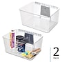 iDESIGN Wall Mounted Large Stackable Plastic Storage Bin, 8" x 15"x 12.5", Clear, 2/Pack (29170M2)~#|#~775F3E92-E40C-45D3-84FBC73C5C384F45_sc7