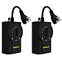 Stanley LightTimer Select Twin 2-Outlet Outdoor Photocell Timer, Black, 2/Pack (W38463)~#|#~7763D6AC-9C08-4D6F-B21467750C5D66B6_sc7