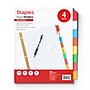 Staples Write-On Dividers, 8-Tab, Assorted Color s, 4/Pack (13511/23179)~#|#~77640998-45D5-42B1-80C7634EF8607AB9_sc7