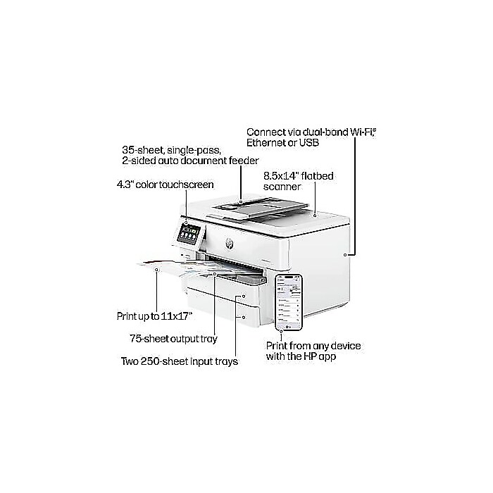 HP Officejet Pro 9730 Wireless Color Wide Format All-In-One Inkjet