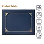 Better Office Certificate Holders, 8.75" x 11.25", Navy Blue/Gold, 25/Pack (65252-25PK)~#|#~7765916D-CF45-4889-A1EEC49157D63F59_sc7