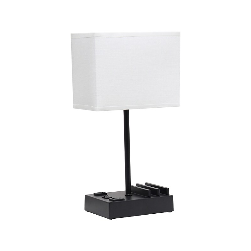 Simple Designs LED Multiuse Table Lamp, Black/White (LT1110-WOB) image 1