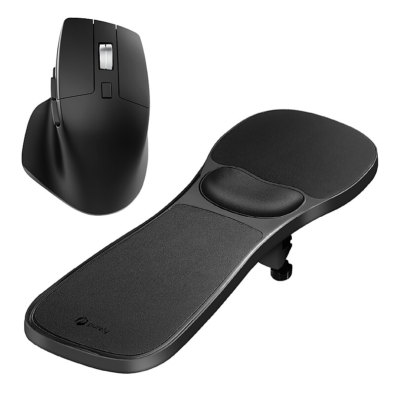 Purely E5920 Foam Non-Skid Arm Rest Pad and Mouse Bundle, Black (PMPE5920BD1) image 1