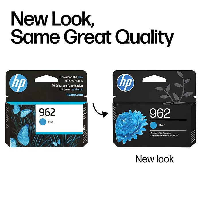 HP 962 Cyan Standard Yield Ink Cartridge, Prints Up to 700 Pages