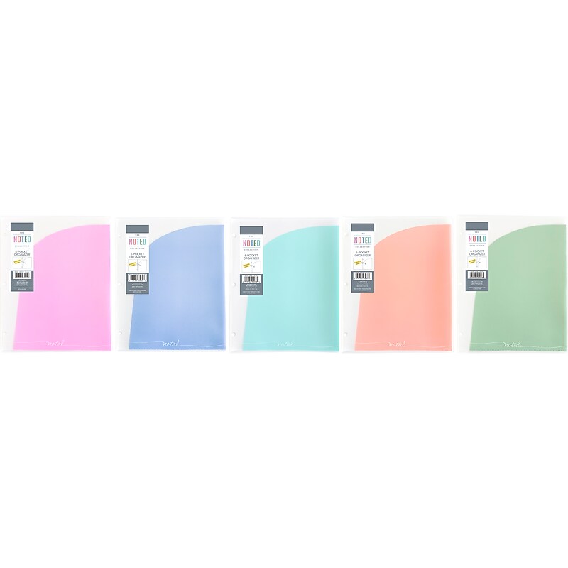 Carolina Pad Noted Matte 3-Hole Punched 6-Pocket Portfolio Folder, Each (93033) image 1
