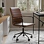 Martha Stewart Taytum Faux Leather Swivel Office Chair, Saddle Brown/Oil Rubbed Bronze (CH142370BRBK)~#|#~7770AC2A-E162-4B5A-A1AAC2E3478727C7_sc7