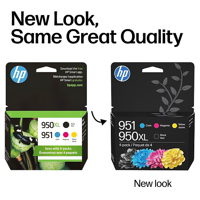 HP 950XL/951 Black High Yield and Cyan/Magenta/Yellow Standard