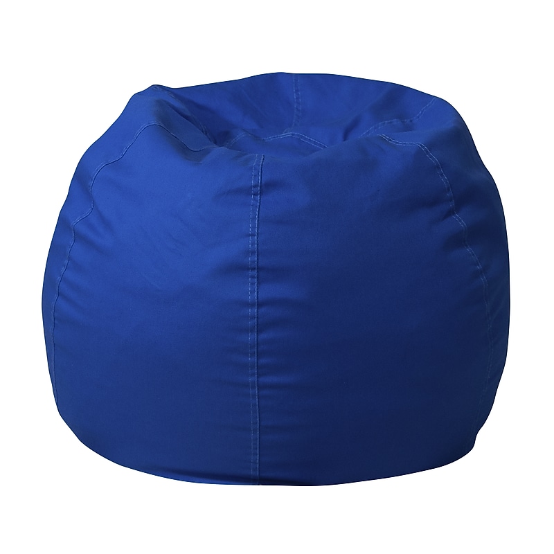 Flash Furniture Dillon Cotton Small Refillable Bean Bag Chair, Solid Royal Blue (DGBEANSMSLDRYBL) image 1