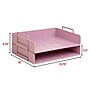 Staples Plastic Side Loading Stackable Letter Tray, Letter Size, Dusty Pink, 2/Pack (ST63884)~#|#~77810DEC-4CFA-49B1-A65E623511AD53BD_sc7