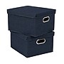 Household Essentials Medium Stackable Folding Fabric Storage Bin, 8" x 13"x 15", 27 Qt., Denim Blue, 2/Pack (HE1072)~#|#~77829766-94D7-4403-86C7060A79ACAE1B_sc7