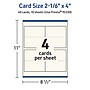Avery Integrated Cards, 2-1/6" x 4", Matte Ivory, 40/Pack (95330)~#|#~7792575B-D735-4D19-A7E3B022E899FD9A_sc7