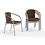 Flash Furniture Restaurant Patio Chair, Aluminum and Dark Brown Rattan, 4 Pack (4TLH020)~#|#~779513C2-CA9B-4013-9FFE6D5ADD4414E2_sc7
