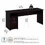 Bush Furniture Cabot 72"W Computer Desk with Drawers, Espresso Oak (WC31872)~#|#~77951843-62B1-4694-85BE4367EC4C7333_sc7