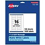 Avery Laser/Inkjet Multipurpose Labels, 2.625"  x 1", Matte White, 1600/Box (94201)~#|#~779707F4-9EDB-4536-AB71E82AA6170C8A_sc7