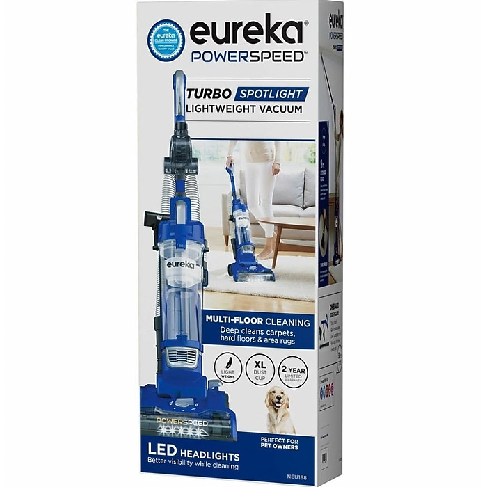 Eureka PowerSpeed Upright Vacuum, Bagless, Indigo Blue (NEU188