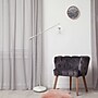 Lalia Home Studio Loft Swing Arm 55.5" White Floor Lamp with Clear Glass Cylindrical Shade (LHF-5021-WH)~#|#~77A22FCC-4FF1-438A-BC7D17796D6140DC_sc7