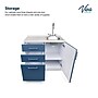 Viva Comfort 36.32'' H x 36" L Medical Cabinet with Right Sink, 3-Drawers, Blueberry (902BASE36RSBL)~#|#~77A6EECA-C693-4A37-BB5E1E965666042F_sc7