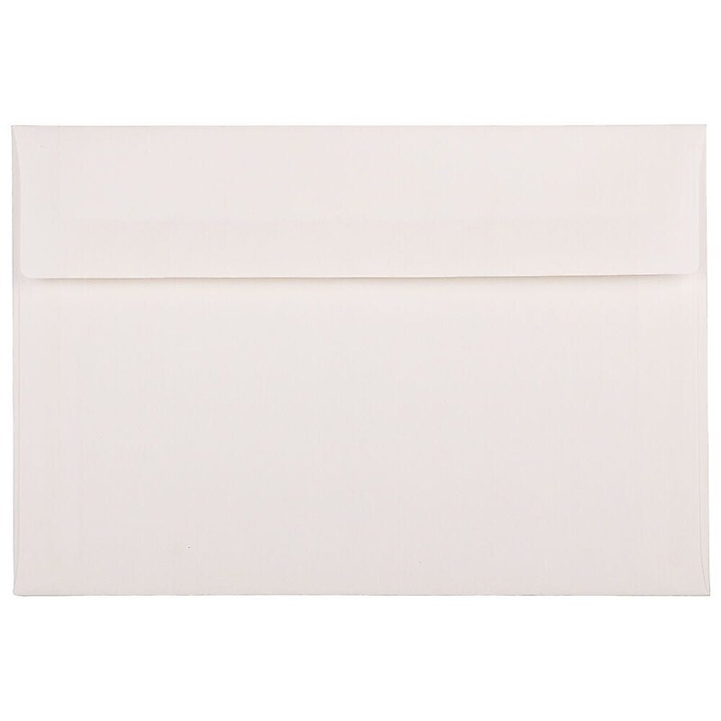 JAM Paper A8 Booklet Envelope 5 1/2" x 8 1/8", Bright White, 100/Pack (40934d) image 1