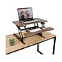 Mount-It! 30"W Manual Rectangular Adjustable Standing Desk Converter, Dark Walnut Woodgrain (MI-15006S)~#|#~77B12EB5-47D1-442A-A82416664F9146AF_sc7