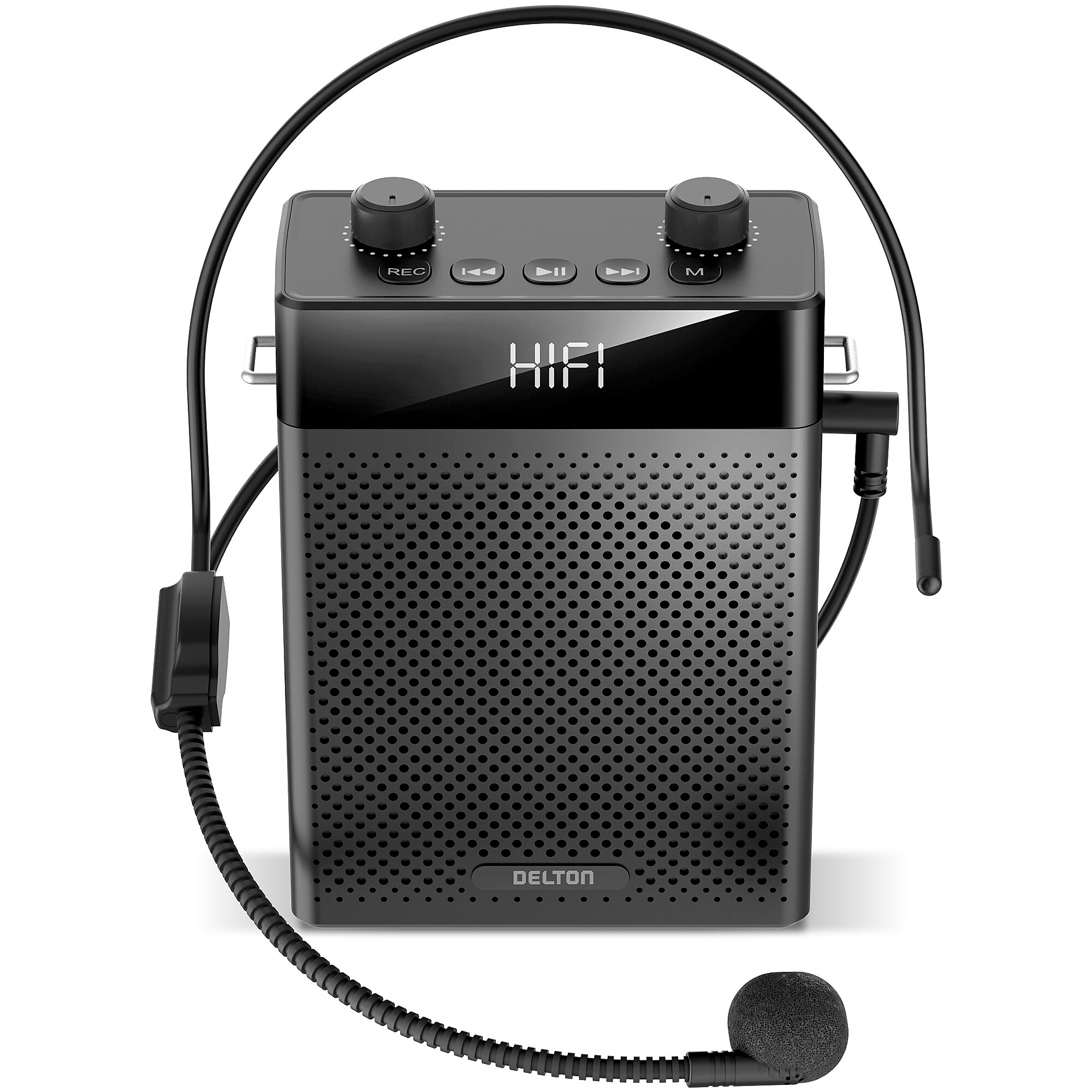 Delton A5660 Portable Voice Amplifier with Wired Headset Microphone, Black (DVA565) Simolary simolary.com