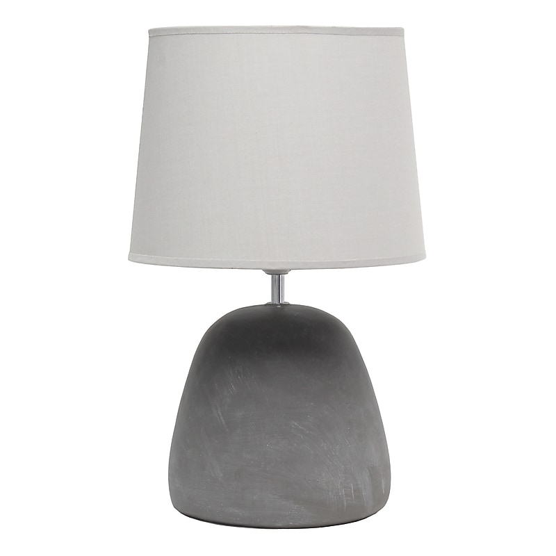 Creekwood Home Concrete 16.93" LED Table Lamp, Gray (CWT-1009-GY) image 1