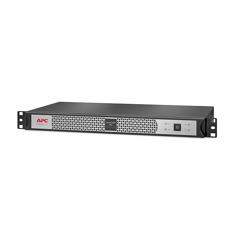 APC Smart-UPS Li-Ion 500VA Short Depth 500 VA Network Management Card, 4 Outlets, Black/Silver (SCL500RM1UNC) image 1