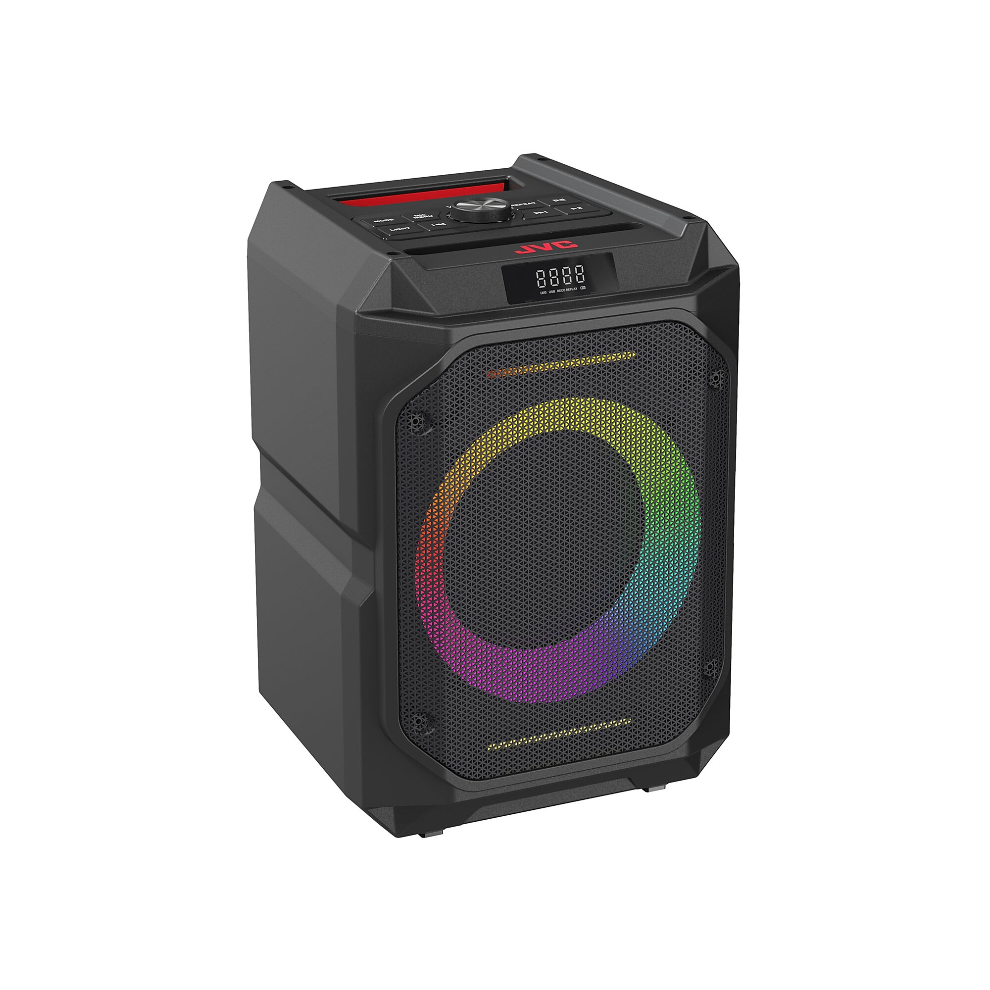 JVC Wireless Portable Bluetooth Party System Speaker with LED Lights and FM Radio, Black (SPPA200BT) Sansujyuku sansujyuku.com