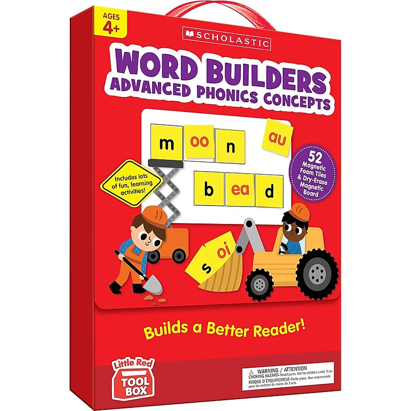 Scholastic Teaching Solutions Little Red Tool Box: Word Builders Phonics Tiles: Advanced Phonics Concepts (SC-9781546156598) image 1