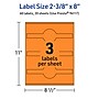 Avery Decorative Edge Multipurpose Labels, 2-3/8" x 8", Bright Orange, 60/Pack (94117)~#|#~77BFD2B8-C52B-4186-852F78367898D299_sc7