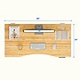 FlexiSpot E7COMMERCIAL 48''W Electric Rectangular Adjustable Bamboo Standing Desk, Bamboo/White (E7WCOMCR4824LBZB)~#|#~77C26405-8729-49DE-8DF6C645A29B615C_sc7