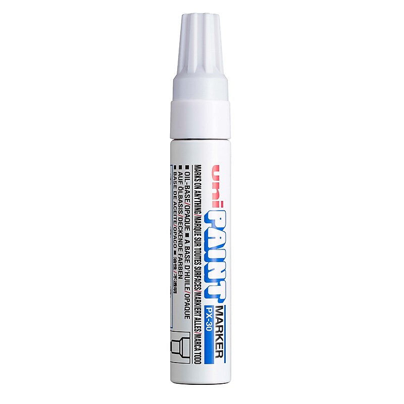 uni PAINT PX-30 Oil-Based Paint Marker, Broad Line, White (63743) image 1