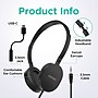 VentureX K22 Stereo Kids Learning Stereo Phone & Computer Headset, 3.5mm & USB-C Adapter (VHPK22BD1)~#|#~77C6A2B4-C8F2-4905-89FAE2B7AA317075_sc7