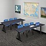 Regency Cain 84" x 24" Training Table- Grey & 3 'M' Stack Chairs- Blue~#|#~77CBCFCE-B351-453B-B39305984631277D_sc7
