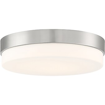 Viribright Roma 1-Light LED Flush Mount, Brushed Steel (220006)