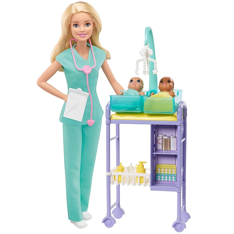 Mattel Barbie Baby Doctor Doll Playset, 6/Pack (GKH23) image 1