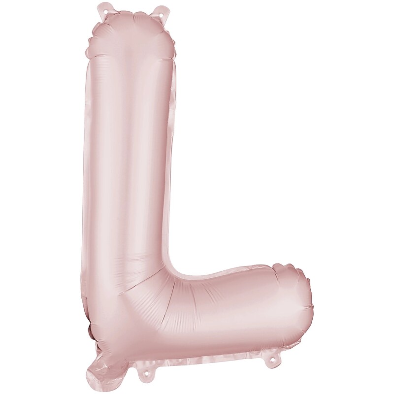 Party City 16" "L" Foil Balloon, Dusty Rose (AM 1 100079-92) image 1