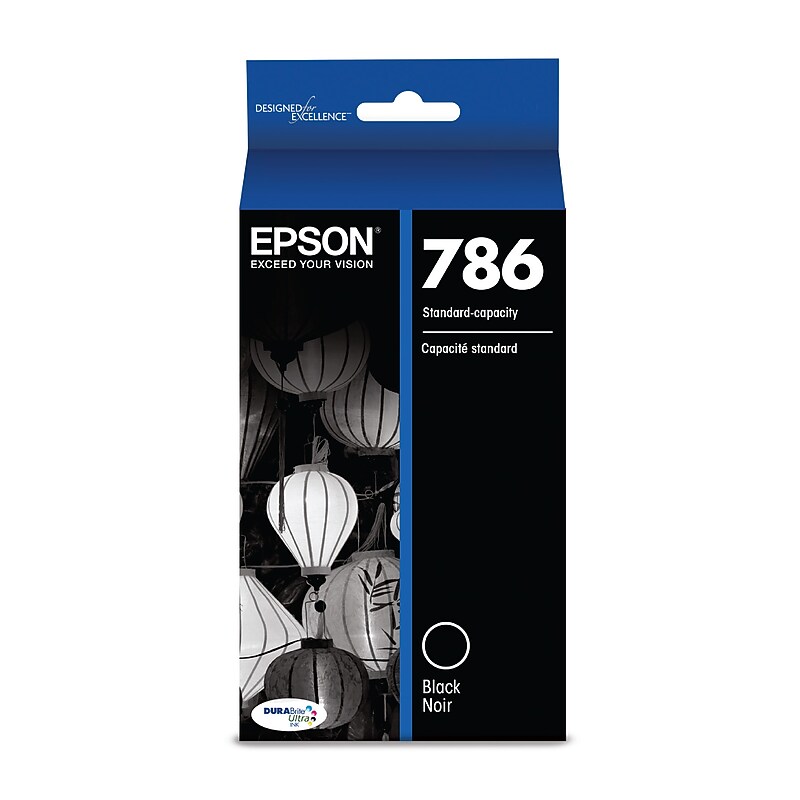 Epson T786 Black Standard Yield Ink Cartridge, Prints Up to 960 Pages (T786120-S) image 1