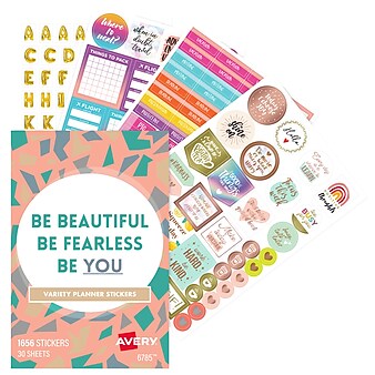 Avery Planner Variety Pack Stickers, Assorted Colors, 1744/Pack (6785)